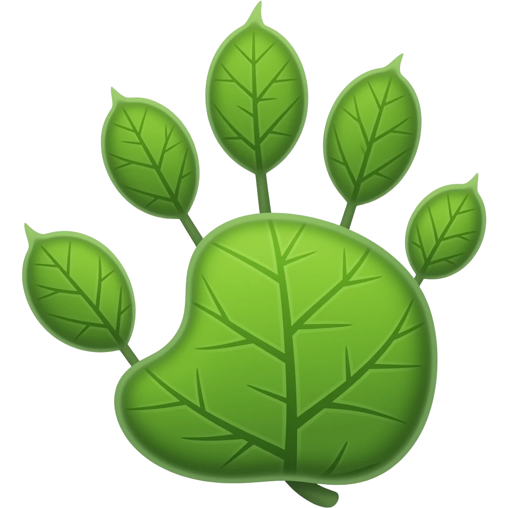sassafras leaf, looks like a dinosaur foot emoji