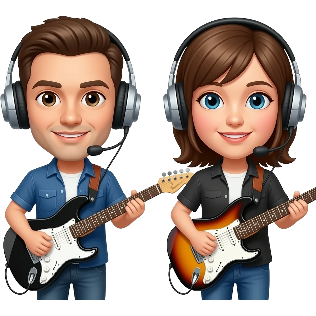 Guitarists with Headphones emoji