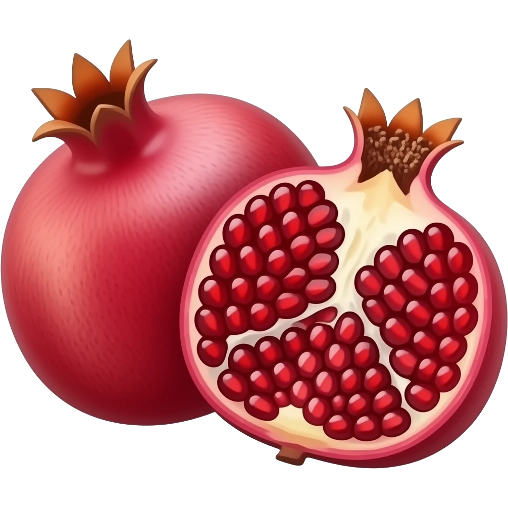 Whole Pomegranate and a half emoji emoji