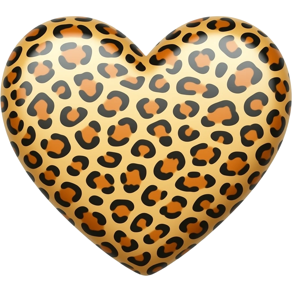 Сердце в цвете шкура леопарда emoji