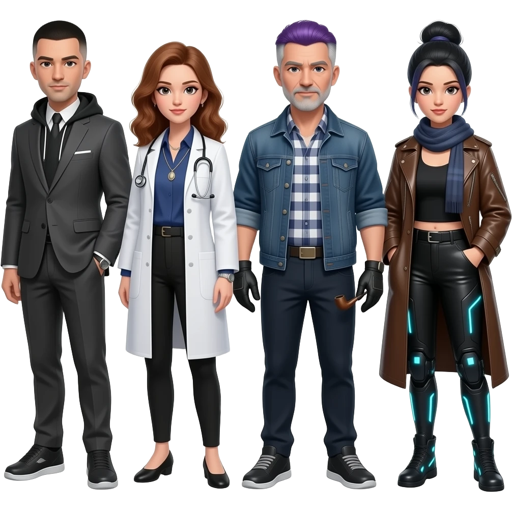 Killer is NOT Blonde
Generate 10 diverse half-body suspects with clearly different non-blonde hair colors—black, brown, red, gray, white, auburn and dark dyed hair. Mix male/female, ages, skin tones, hairstyles and outfits. emoji