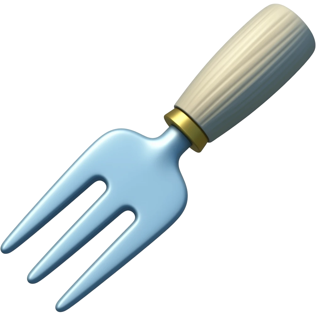 blue farm fork emoji