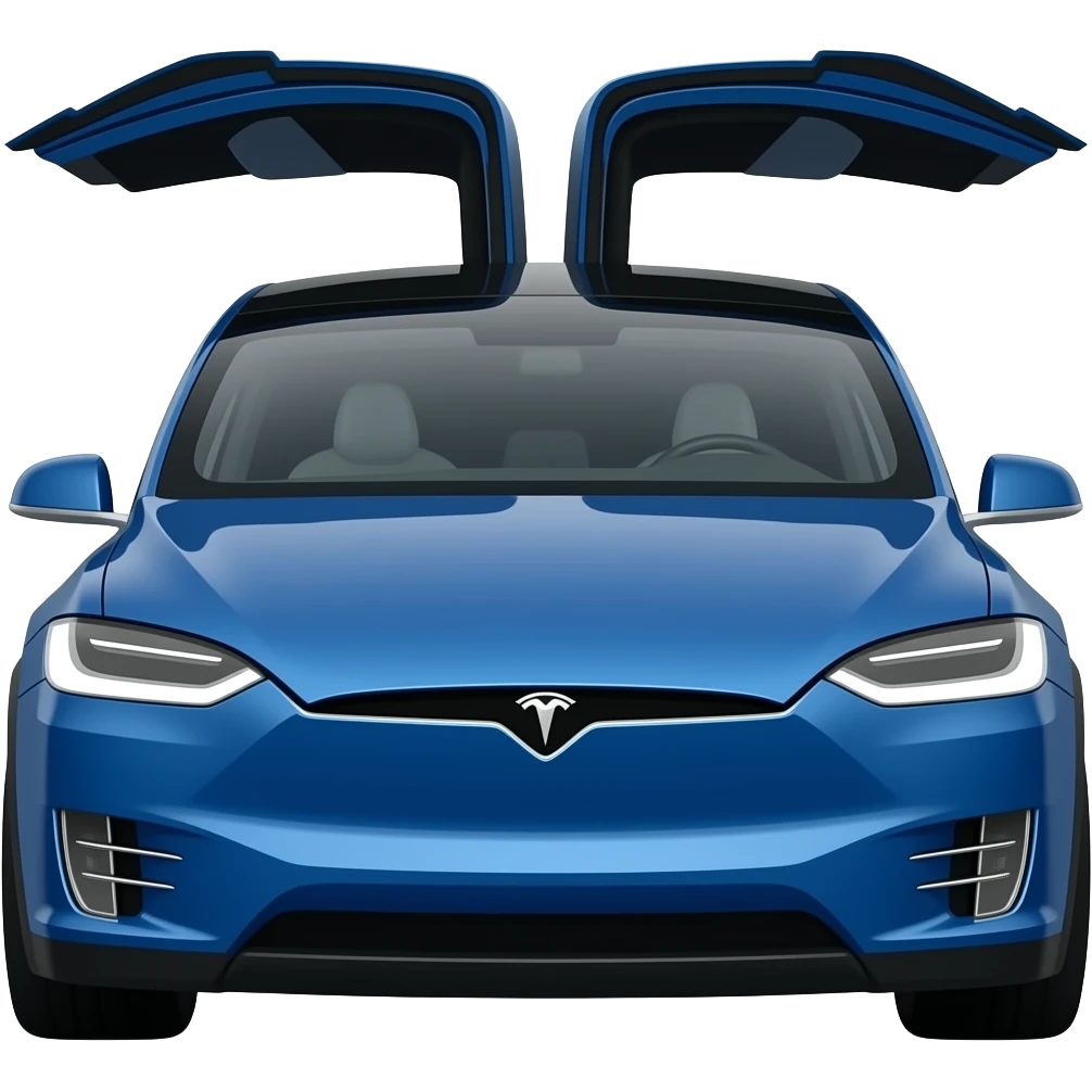 Tesla Model X Bleu emoji