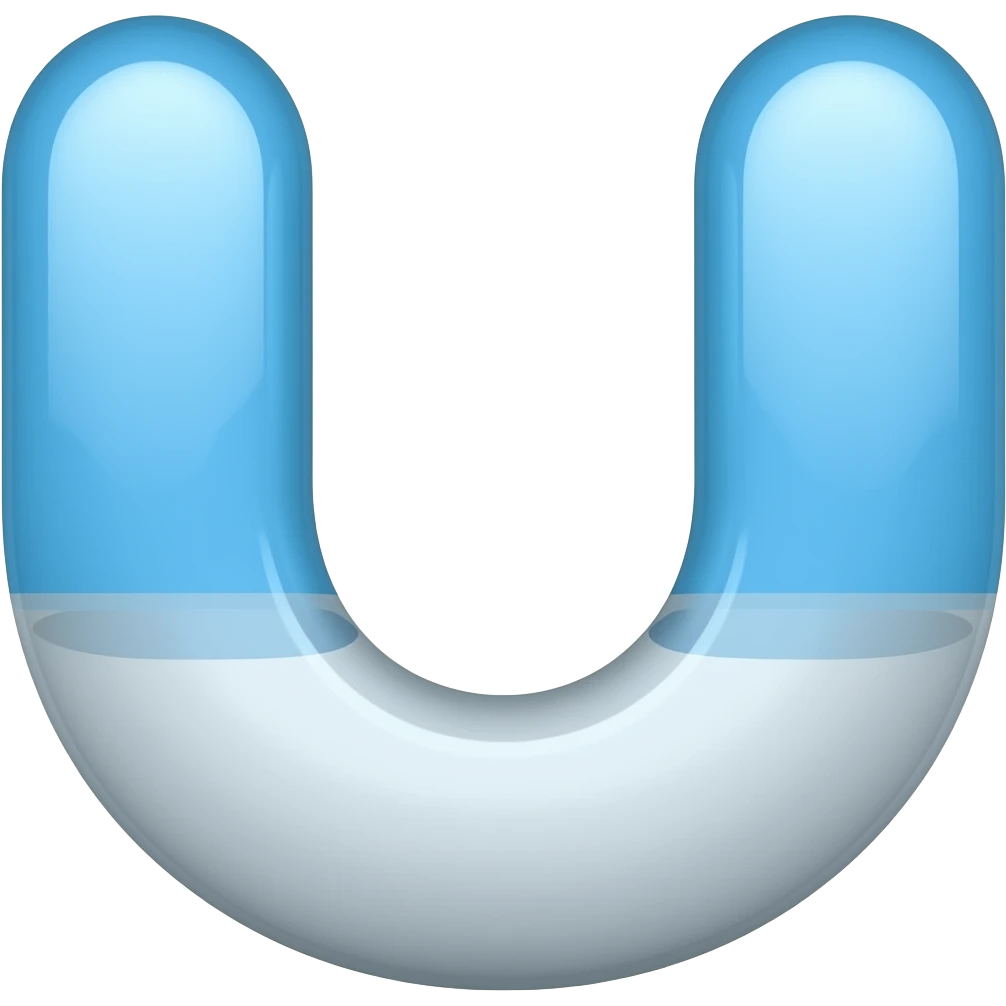 у - синий - снизу белый emoji