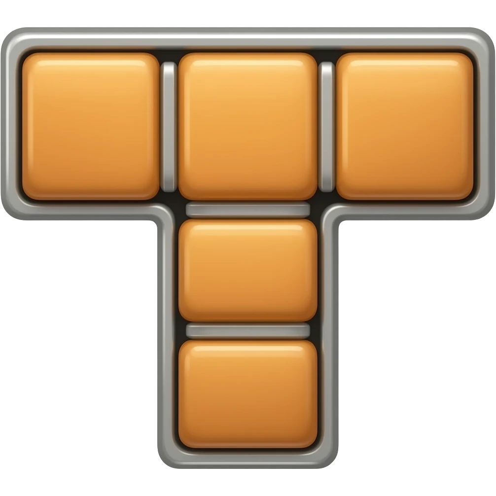 tetris letter T INVERTED emoji