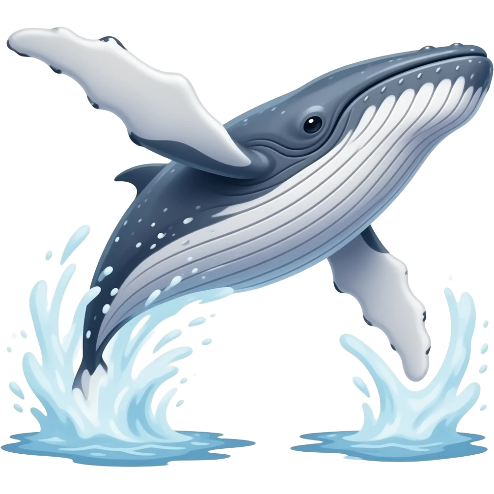 humpback whale breaching emoji