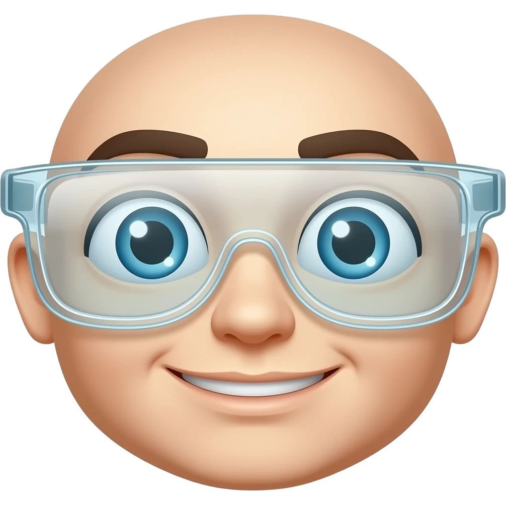 Прозрачные очки для зрения emoji