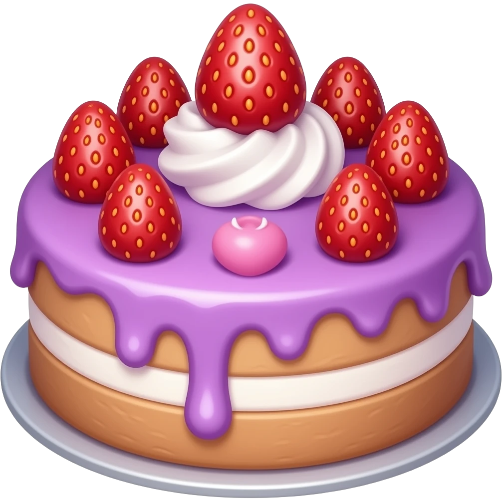 purple yummy emoji