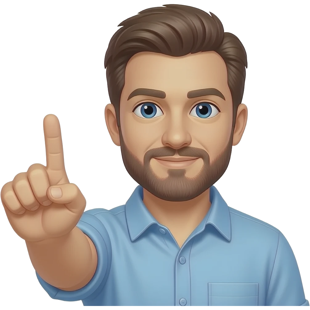 man gooning with middle finger up emoji
