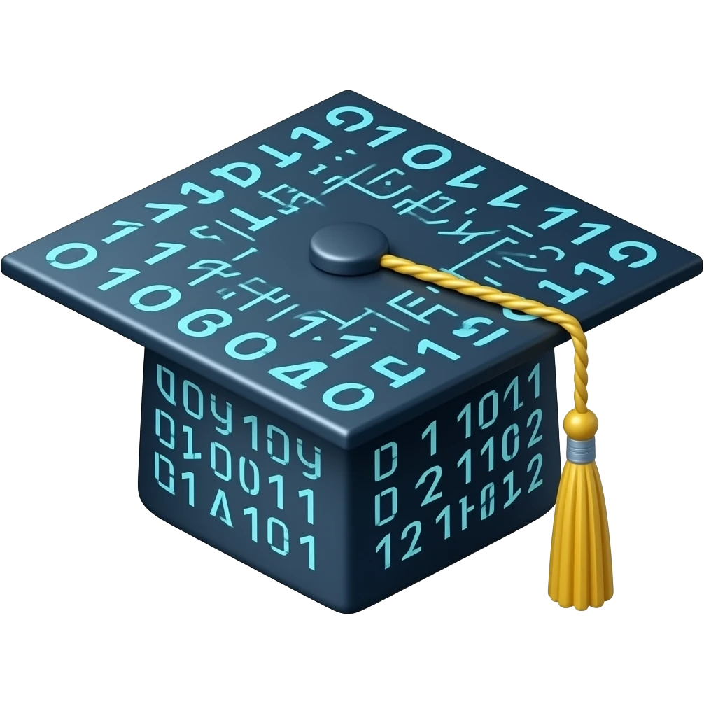 graduation cap coding futuristic emoji