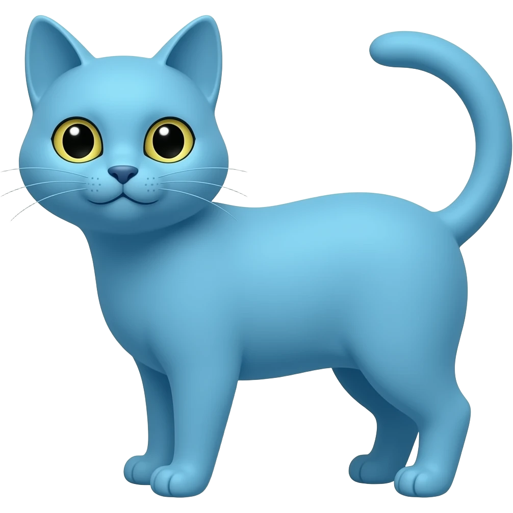 Blue cat emoji