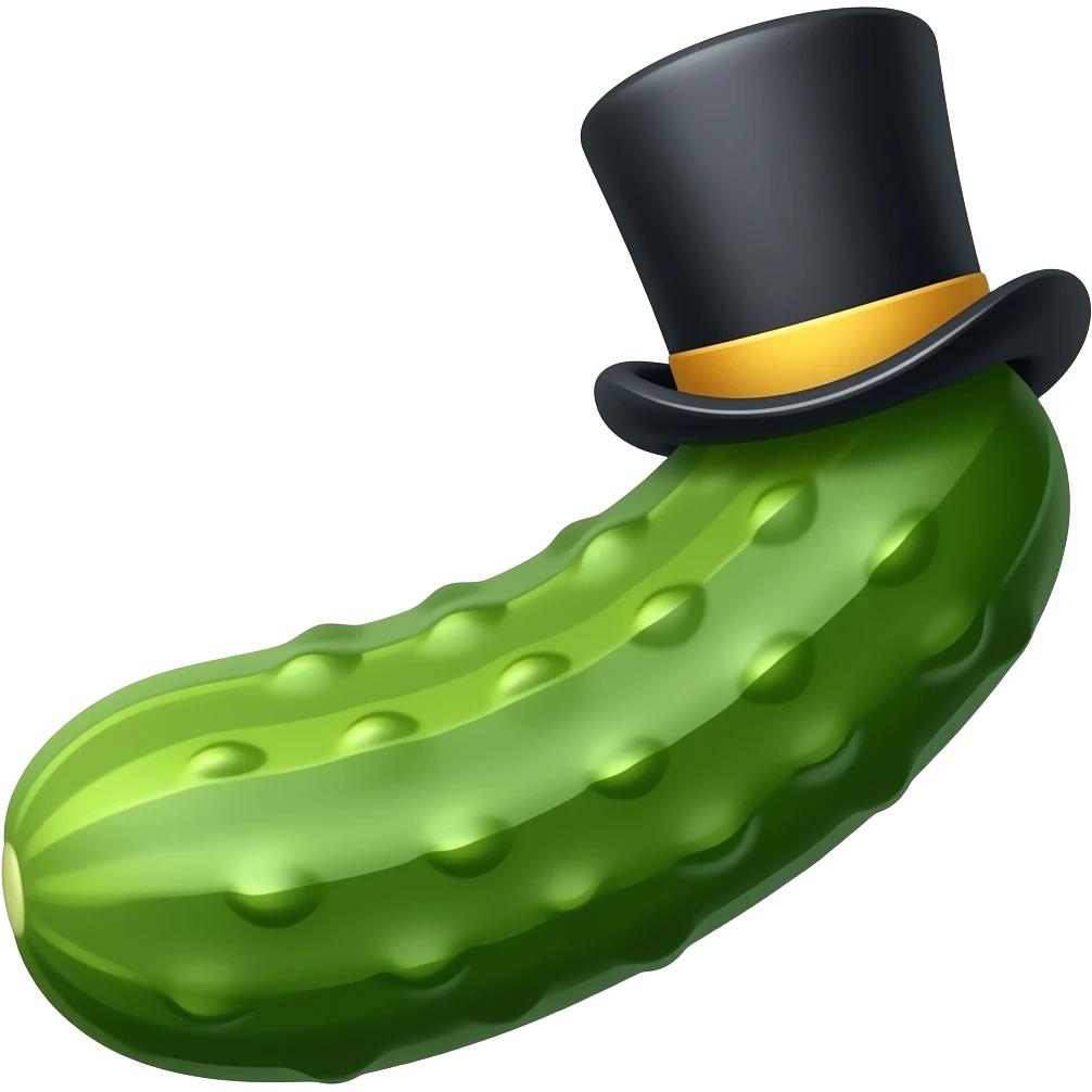 gurke mit zylinder emoji