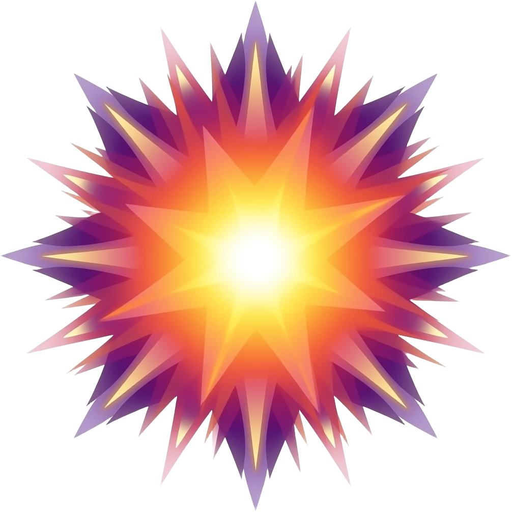 a colorful but simple supernova emoji | AI Emoji Generator