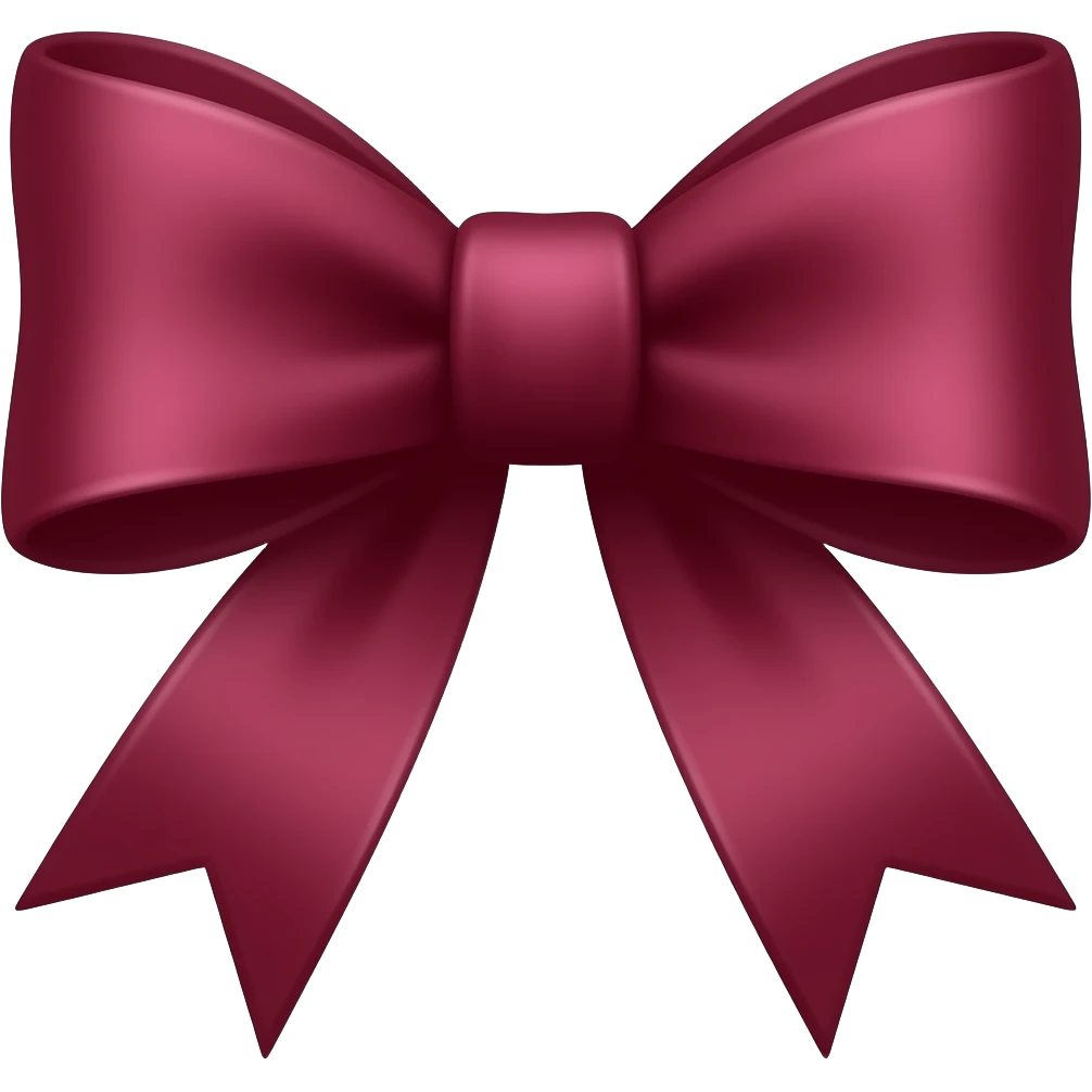 Bow burgendy emoji