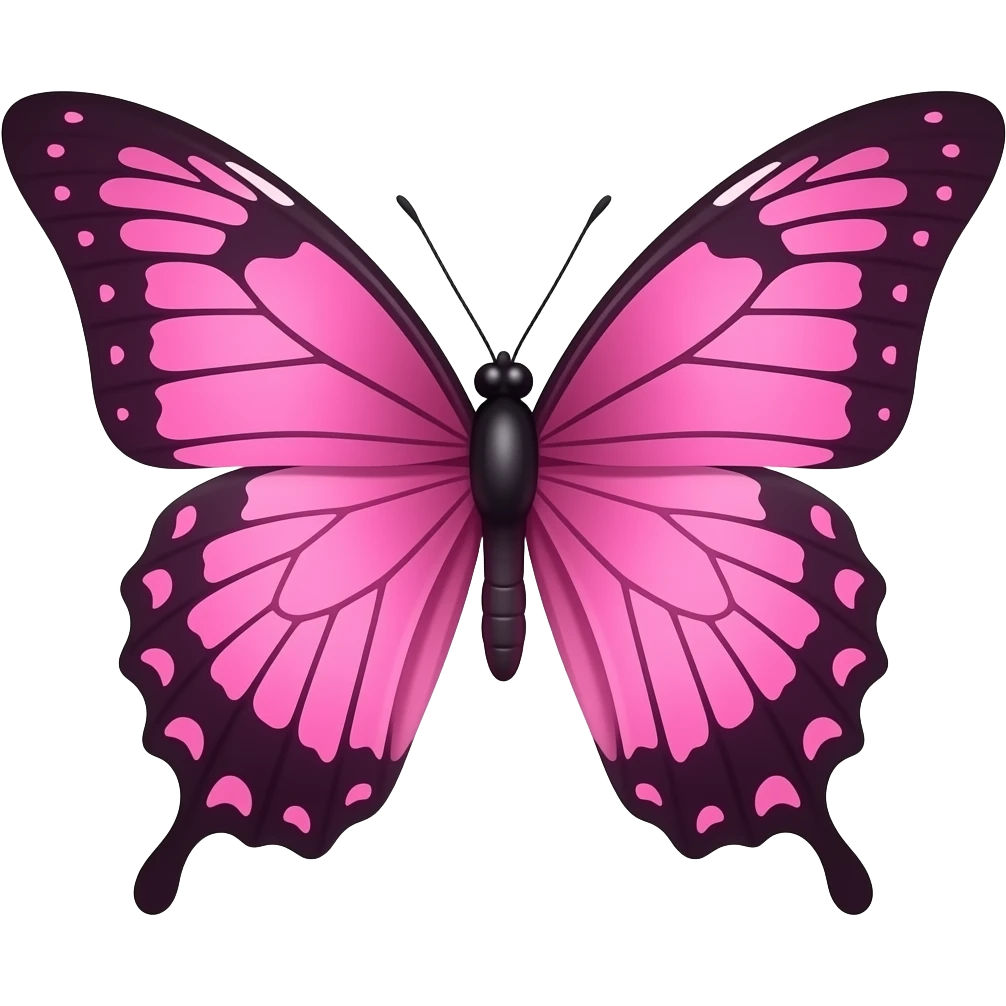 Pink butterfly emoji