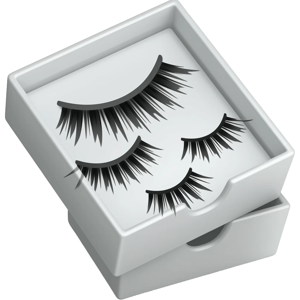 Lash extensions boxes emoji