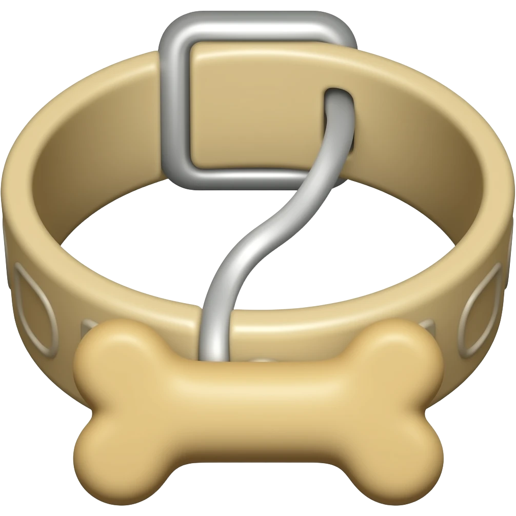 dog bone collar identification emoji