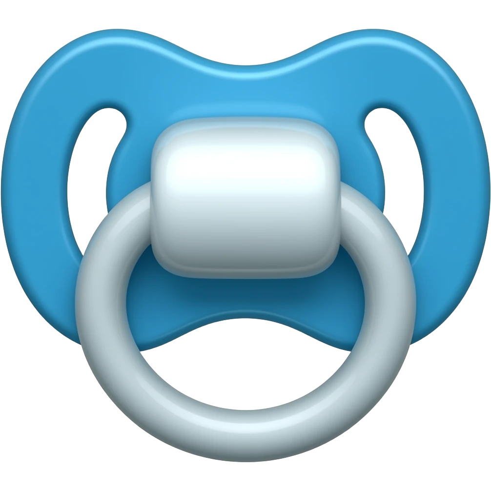 fancy blue pacifier emoji
