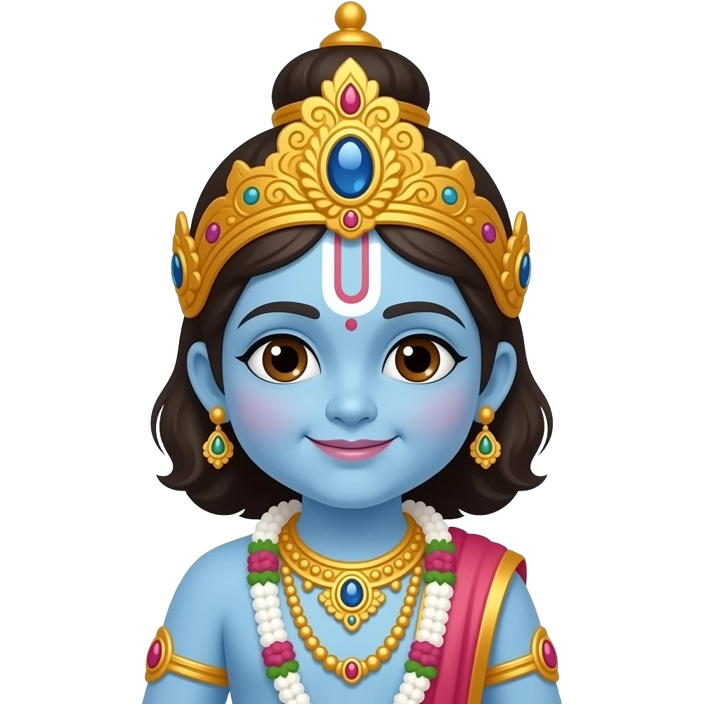 Little krishna dot . emoji in 149 word emoji