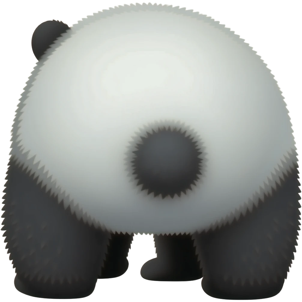 Black panda tail emoji