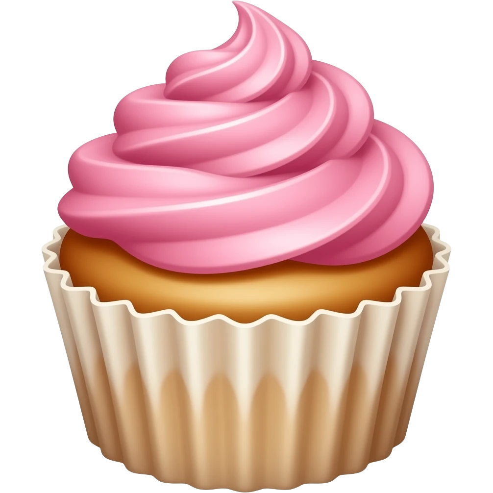 Cupcake with pink icing emoji