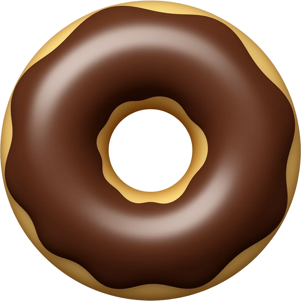 Donas cubiertas de chocolate emoji