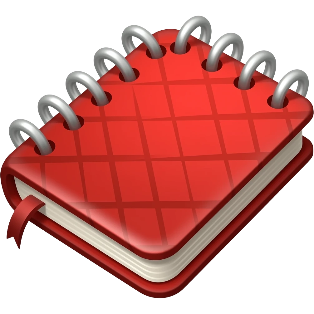 red notebook emoji