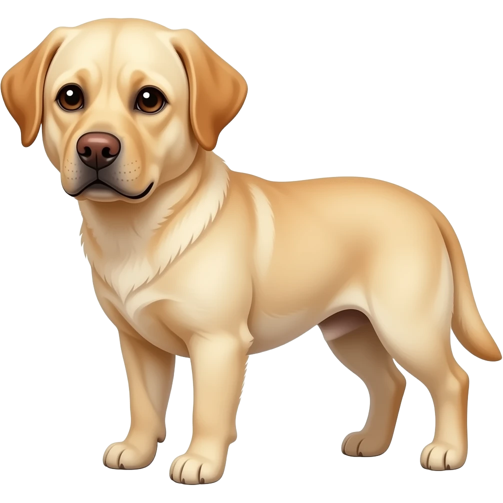 Yellow Lab with brown eyes emoji