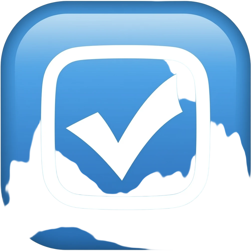 A blue verification from Instagram emoji