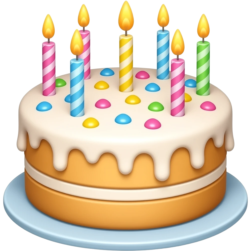 pastel de cumpleaños emoji