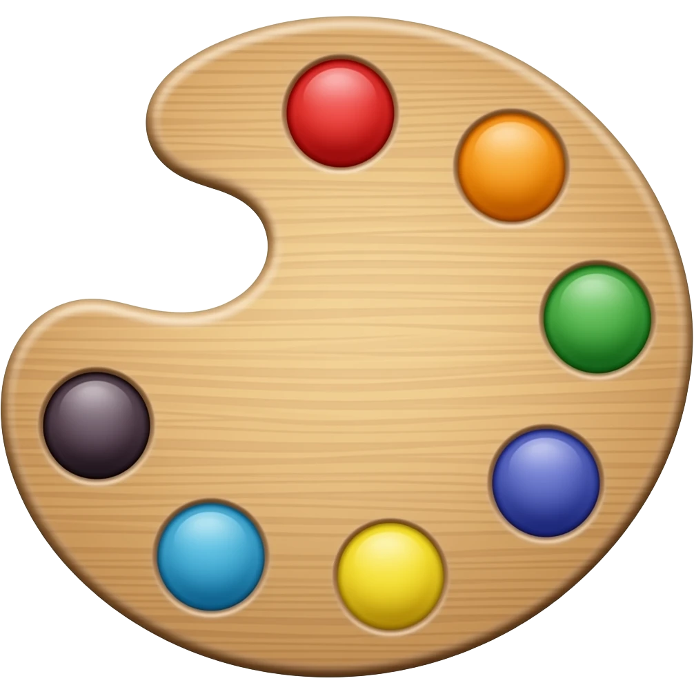 paleta de pintura emoji