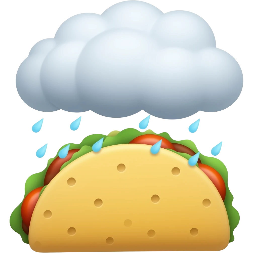Raining tacos emoji