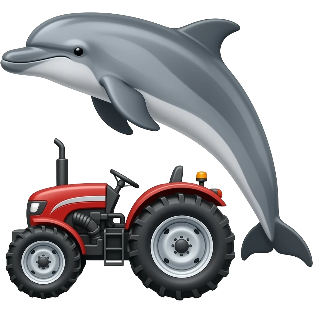 🐬+🚜 emoji