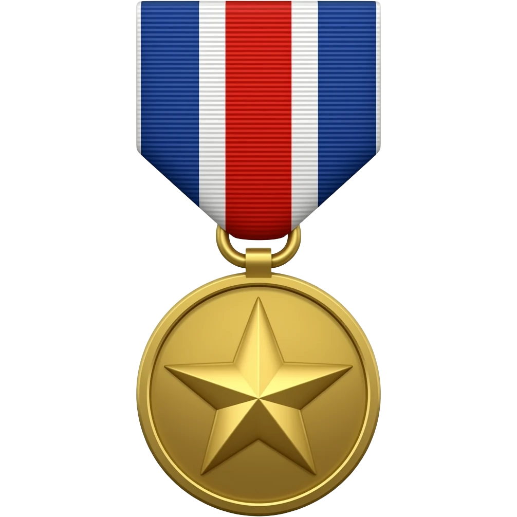 médaille courage emoji
