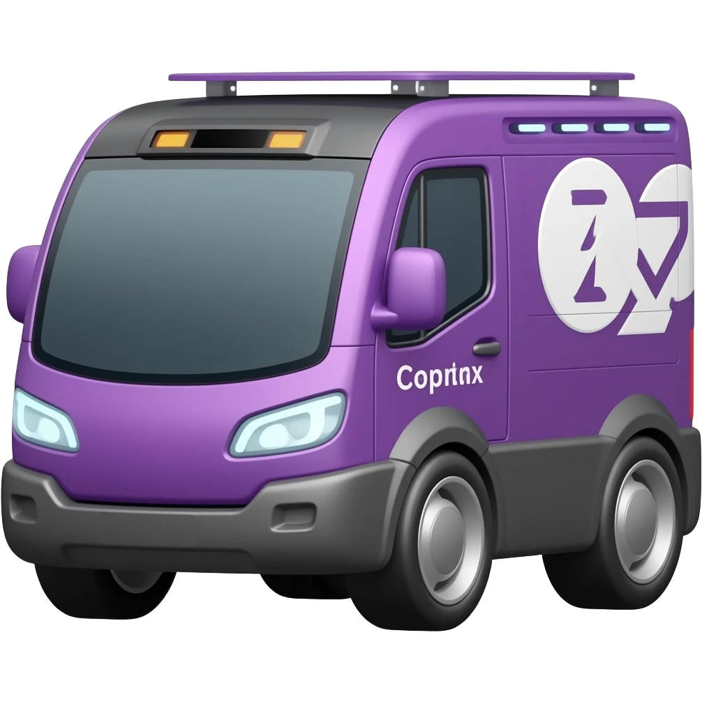 purple delivery robot emoji