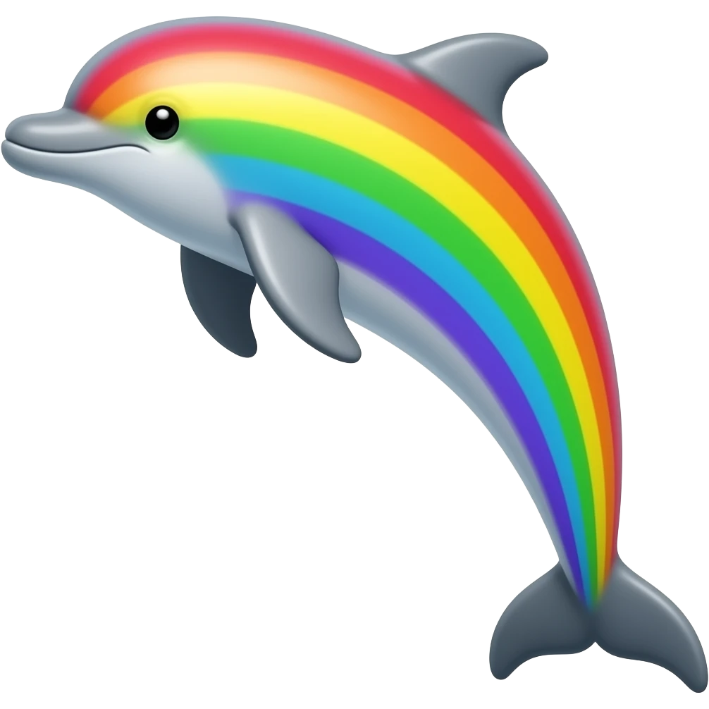 rainbow dolphin emoji