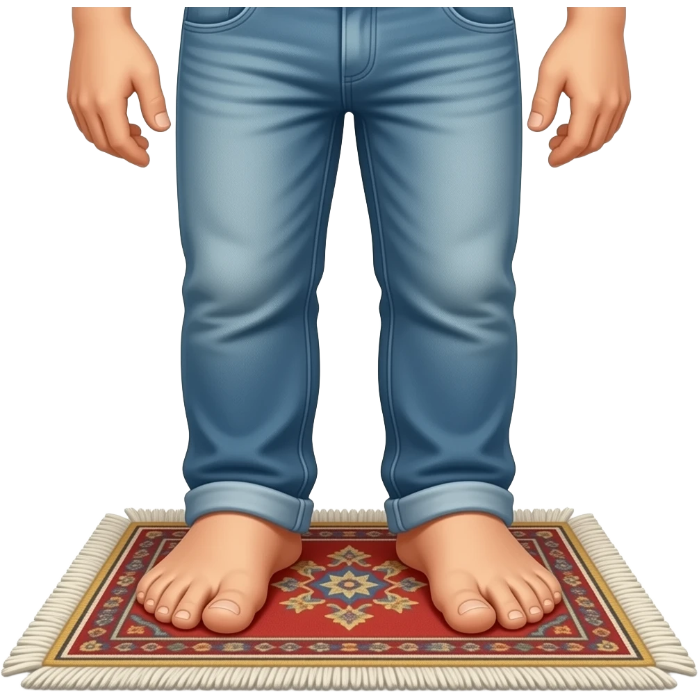 Une personne qui a les pieds du et qui écrase un tapis humain emoji