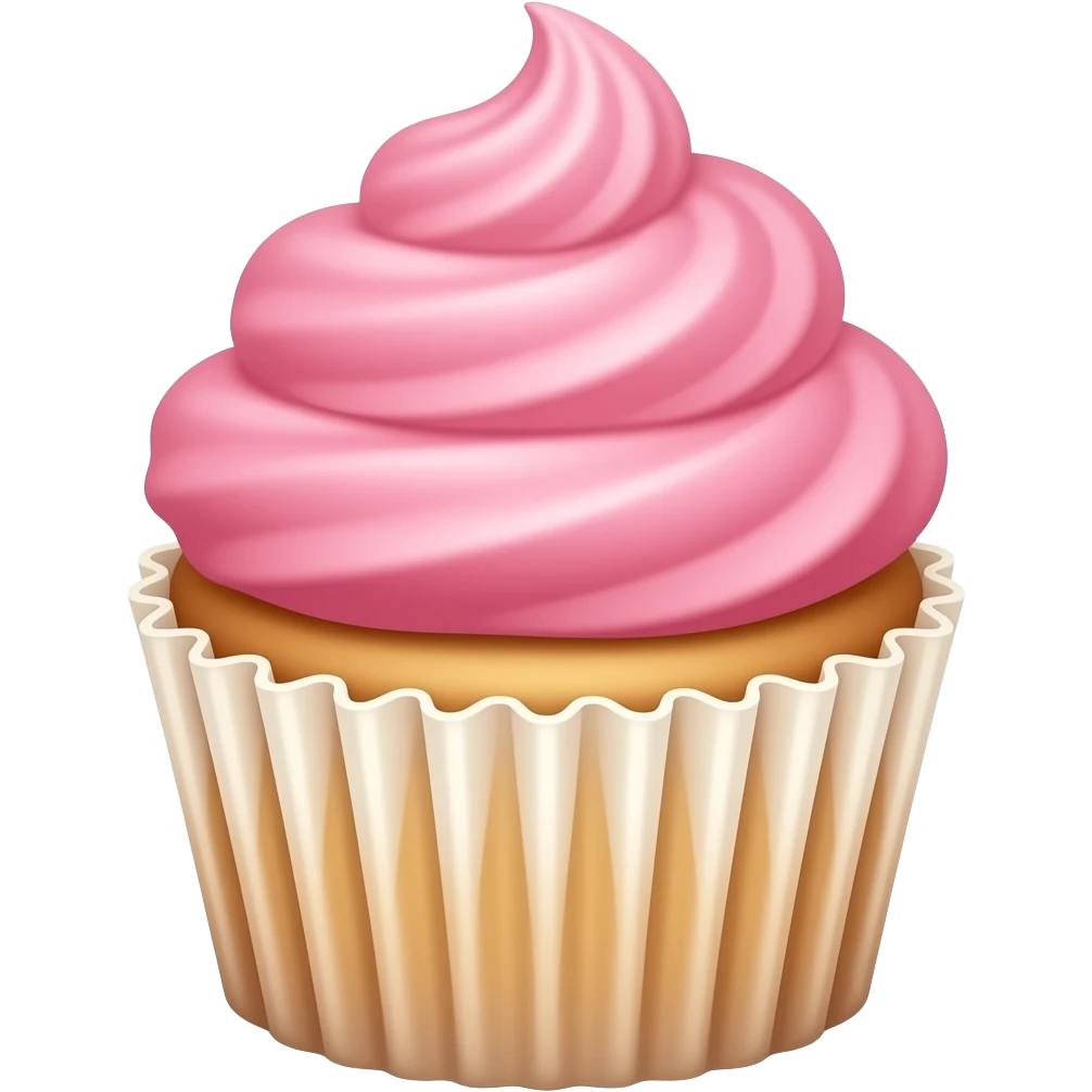 Cupcake with pink icing emoji