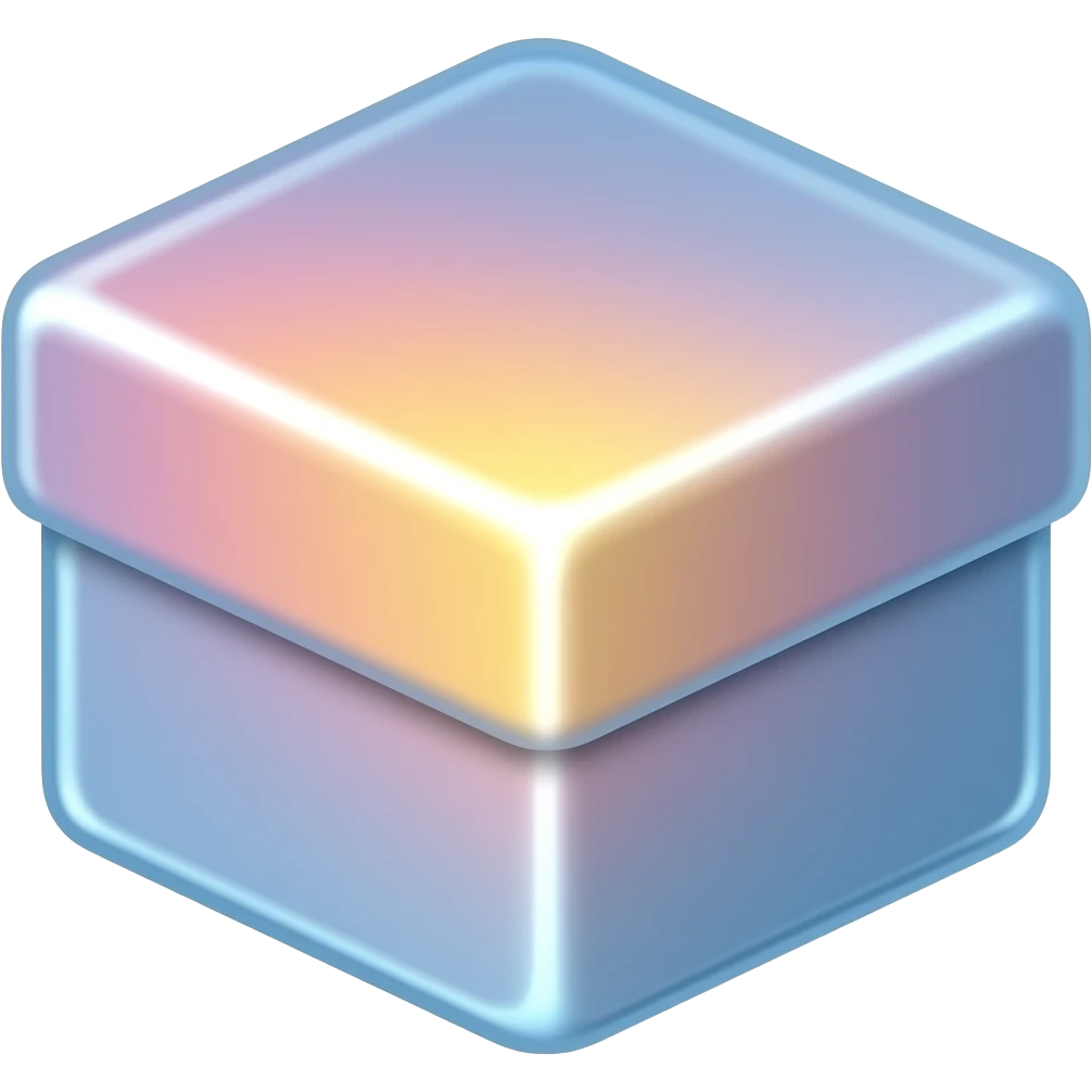 Create high-quality glossy emojis with a vibrant modern style.Make the emojis look premium, shiny, and eye-catching with bright highlights, smooth gradients, soft reflections, and glowing details.box emoji emoji
