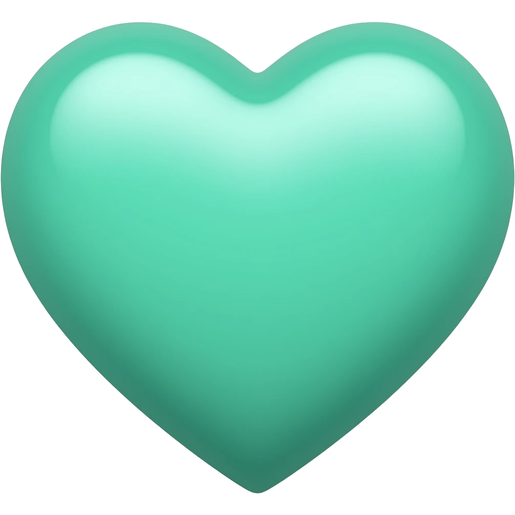 mint heart emoji