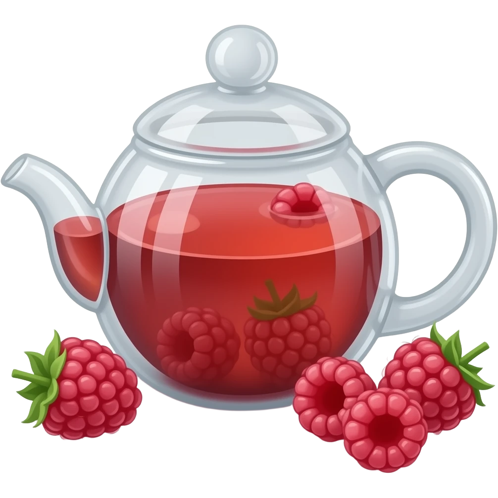 raspberry tea emoji