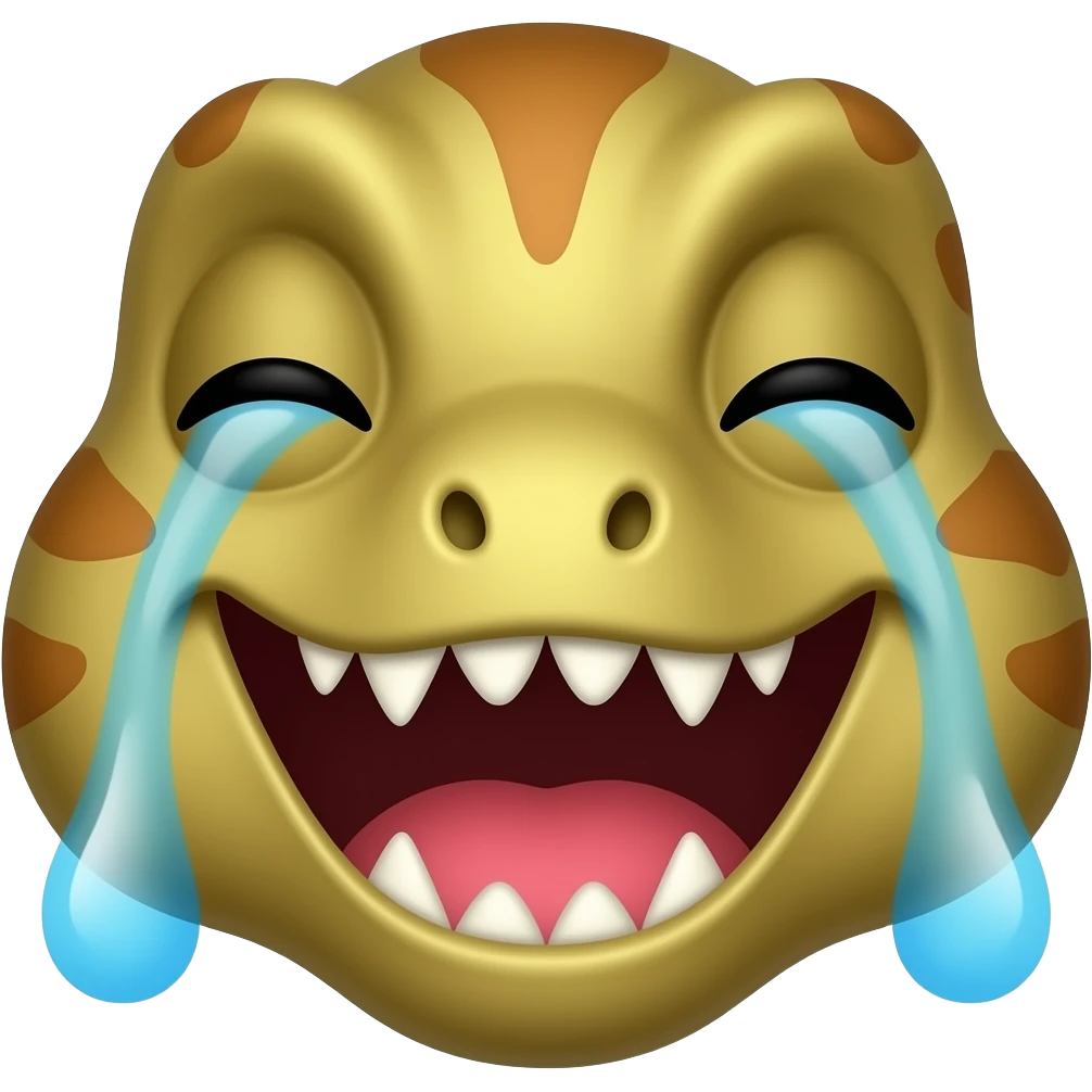 dinosaur faca plače od smeha emoji