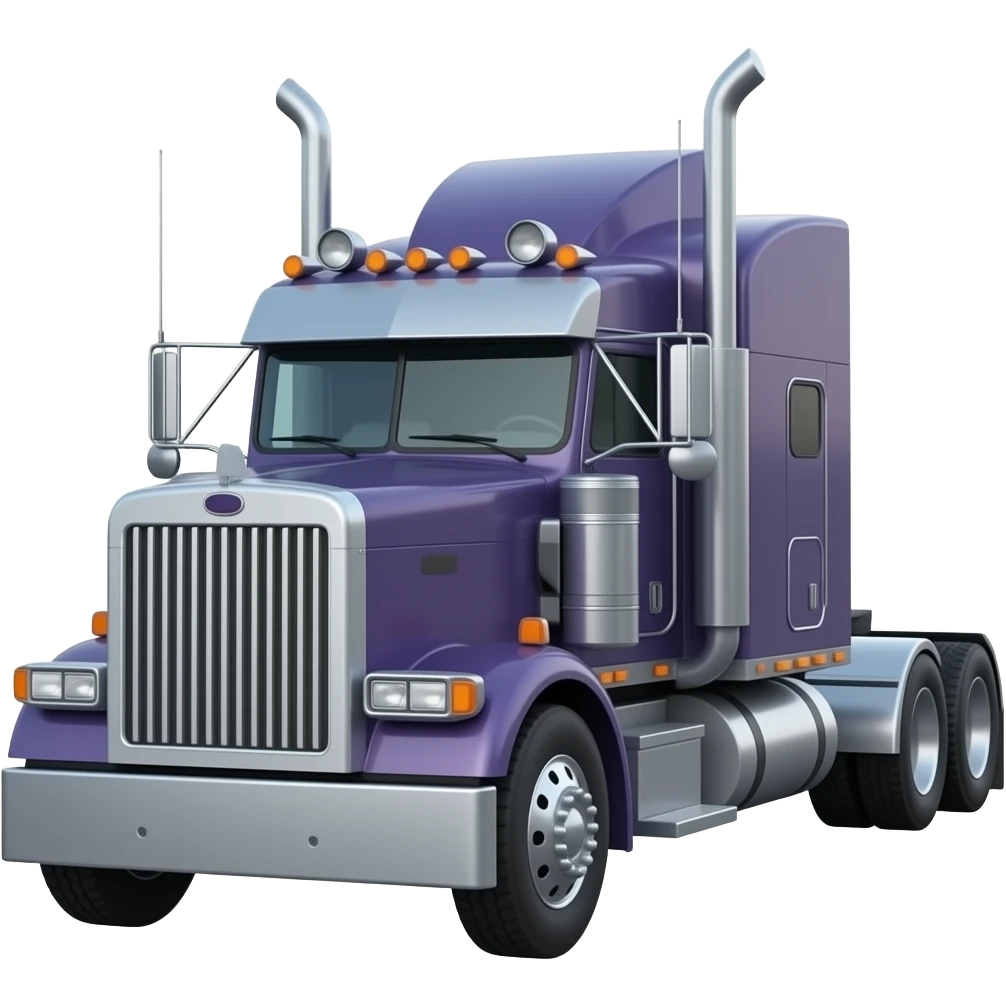Purple Peterbilt 389 emoji