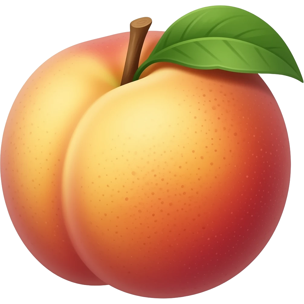 Creamed peach emoji