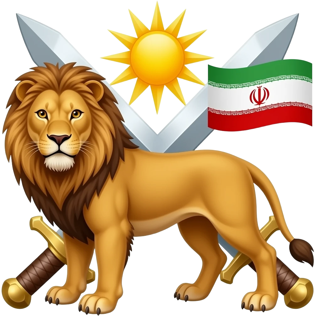 🇮🇷+🦁🌞⚔️ emoji