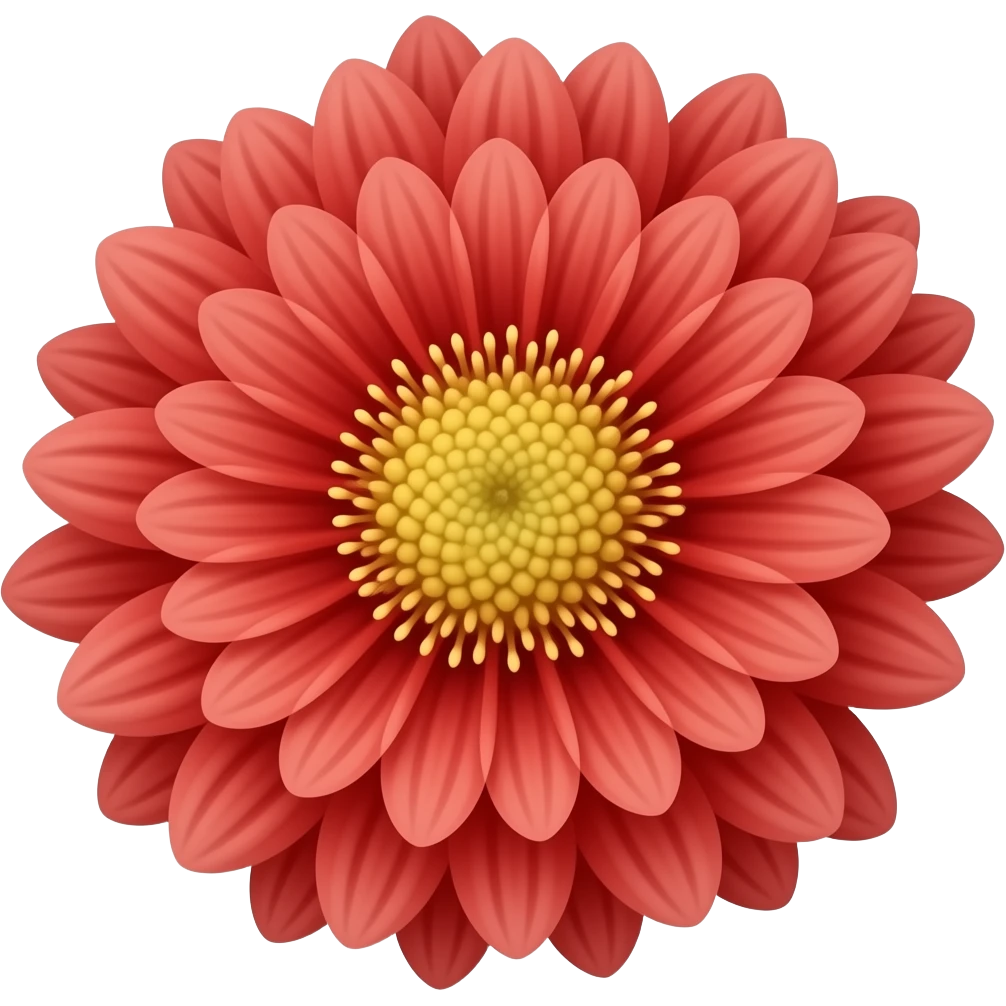 red chrysanthemum emoji