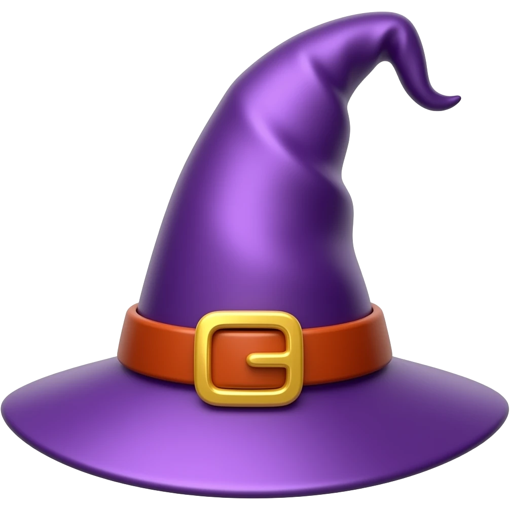 фиолетовая шляпа ведьмы emoji