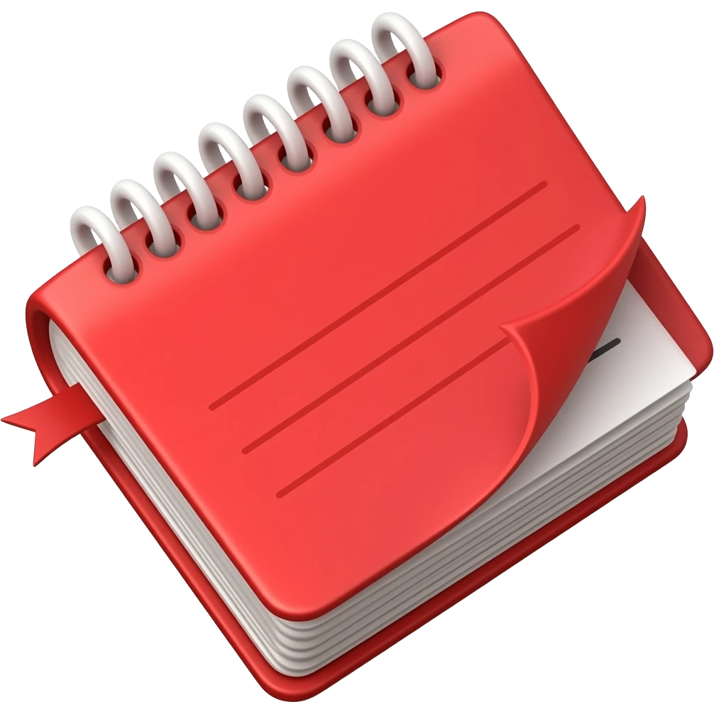 red notebook emoji