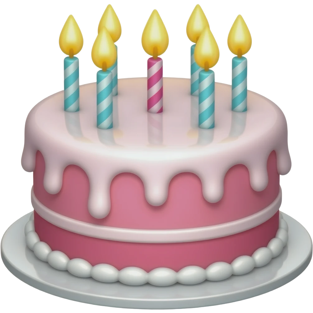 Pink birthday emoji