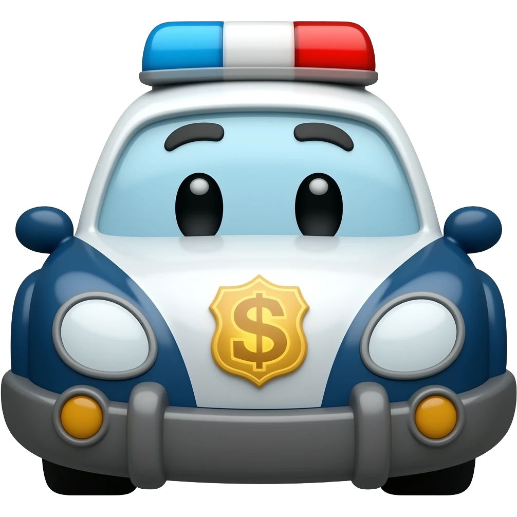 Cartoon police car emoji
